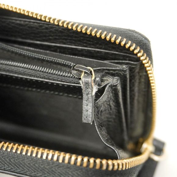 Gucci GG Marmont Long Wallet 456117 Black Leather with Gold Hardware Women's - Picture 6 of 10